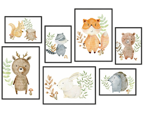 Poster Set Aquarell Animals