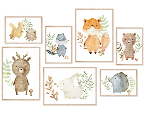 Poster Set Aquarell Animals