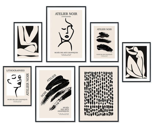 Poster Set Atelier Noir