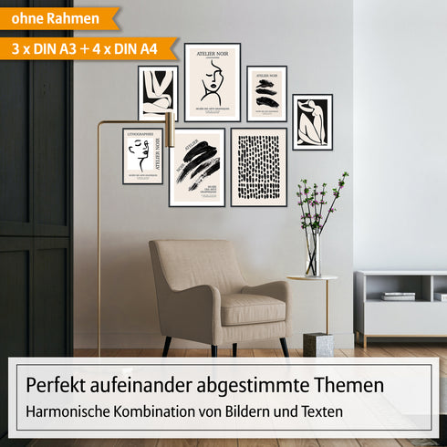 Poster Set Atelier Noir