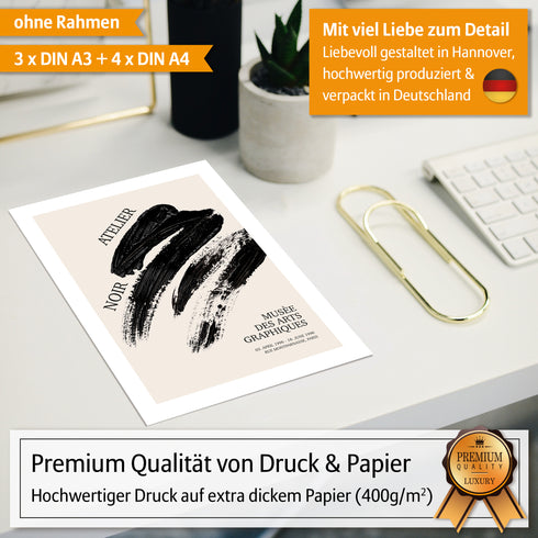 Poster Set Atelier Noir