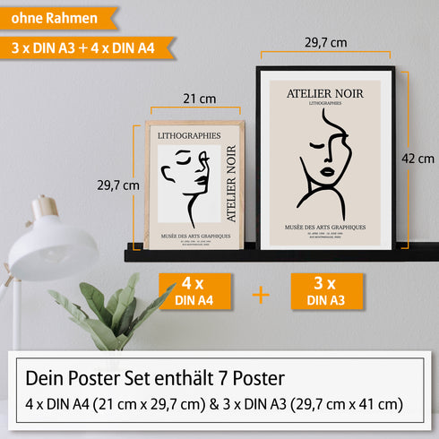 Poster Set Atelier Noir