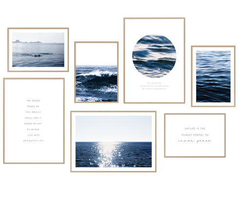Poster Set Blue Waves