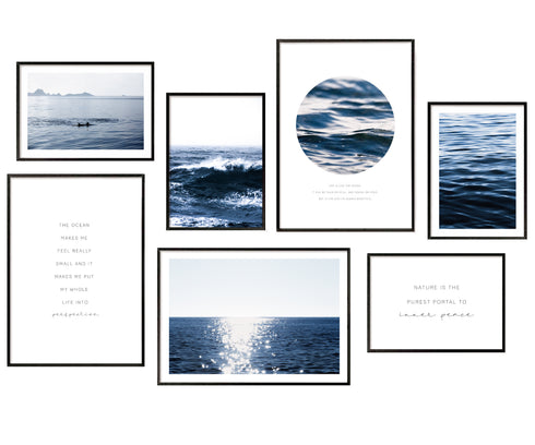 Poster Set Blue Waves
