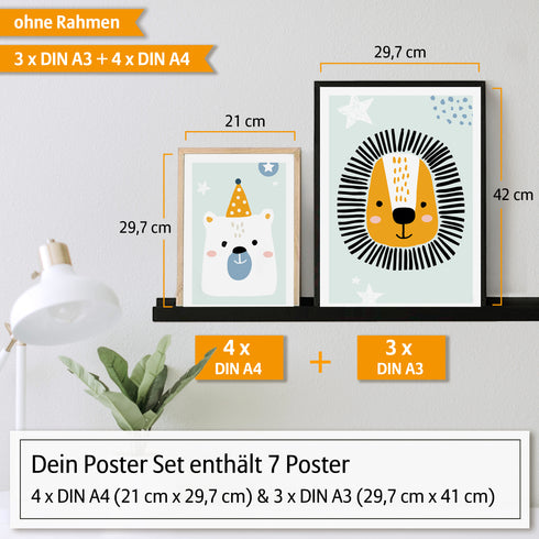 Poster Set Giraffe