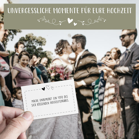 100 Hochzeits Aufgaben Karten weiß