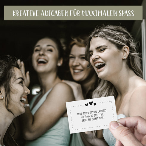 100 Hochzeits Aufgaben Karten weiß