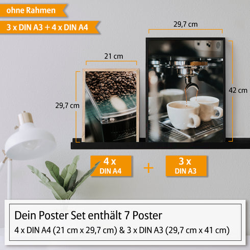 Poster Set Kaffee