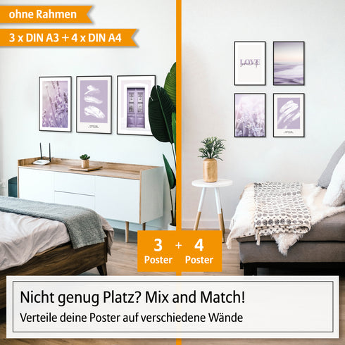 Poster Set Lavendel