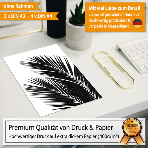 Poster Set Palmenblatt