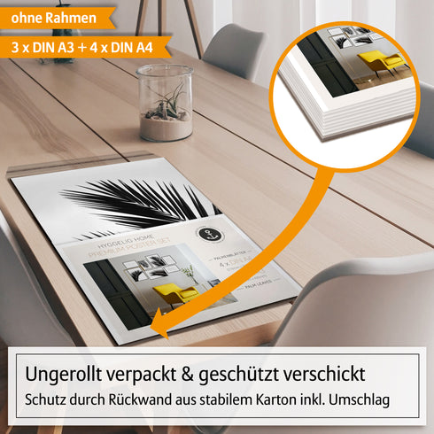 Poster Set Palmenblatt