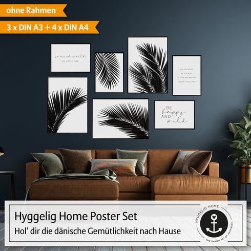 Poster Set Palmenblatt