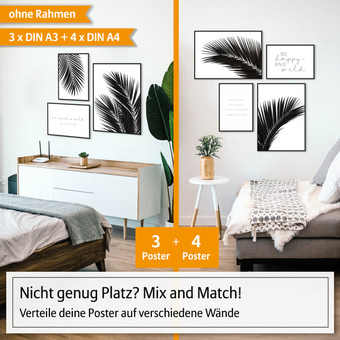 Poster Set Palmenblatt
