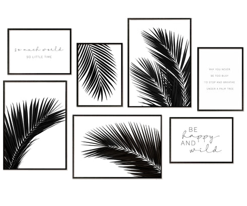 Poster Set Palmenblatt