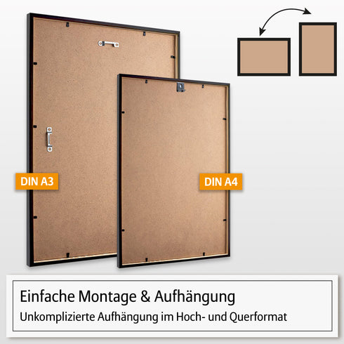 Rahmen Set aus Holz schwarz
