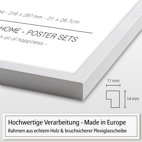 Rahmen Set aus Holz weiss