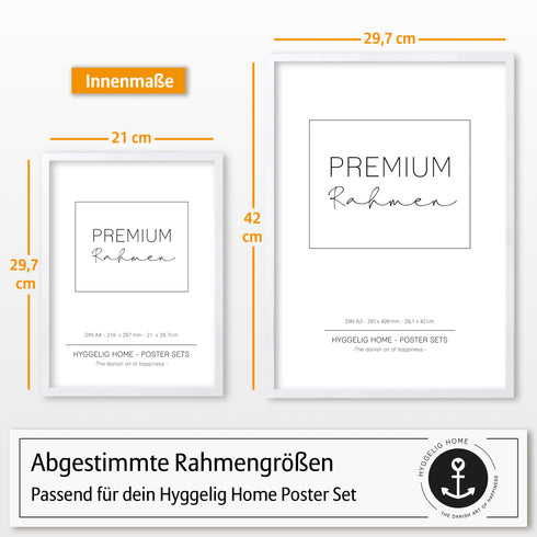 Rahmen Set aus Holz weiss
