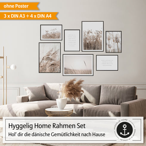 Rahmen Set aus Holz schwarz