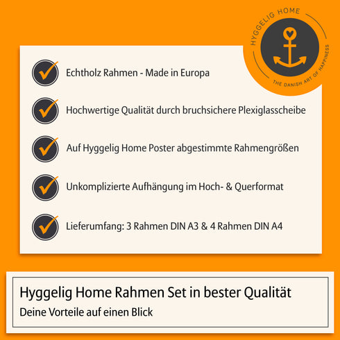 Rahmen Set aus Holz weiss