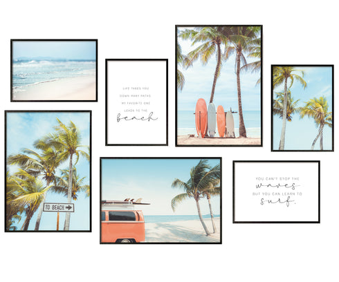Poster Set Surfing