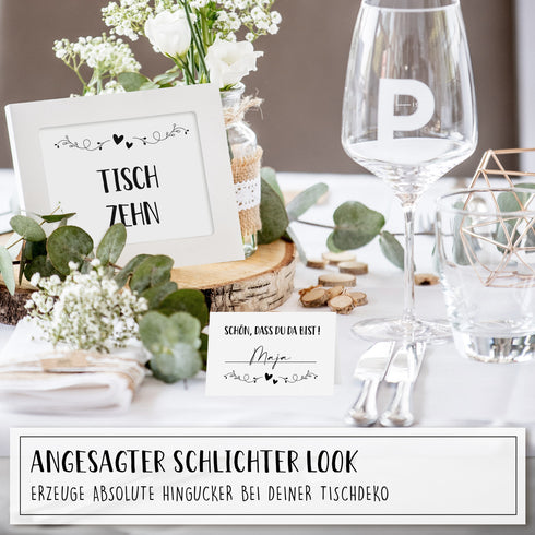 100 Tischkarten weiß